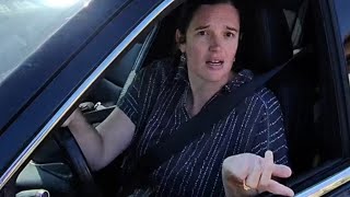 WOMAN nearly CRIES after confronting reporters