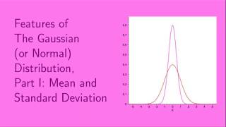 Features of the Gaussian (or Normal) Distribution, Part I:  Mean and Standard Deviation