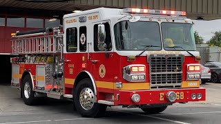 PHILADELPHIA FIRE DEPARTMENT ENGINE 68, LADDER 13 AND  BATTALION  7 RESPONDING TO A BASEMENT FIRE.