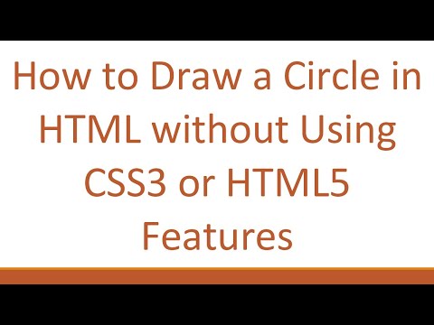 How to Draw a Circle in HTML without Using CSS3 or HTML5 Features