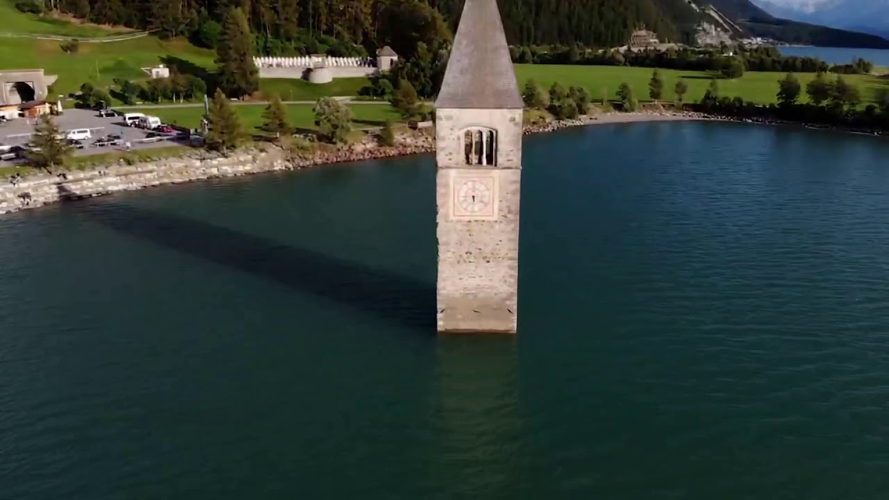 Campanile di Curon Venosta Vecchia, Lago di Resia - YouTube