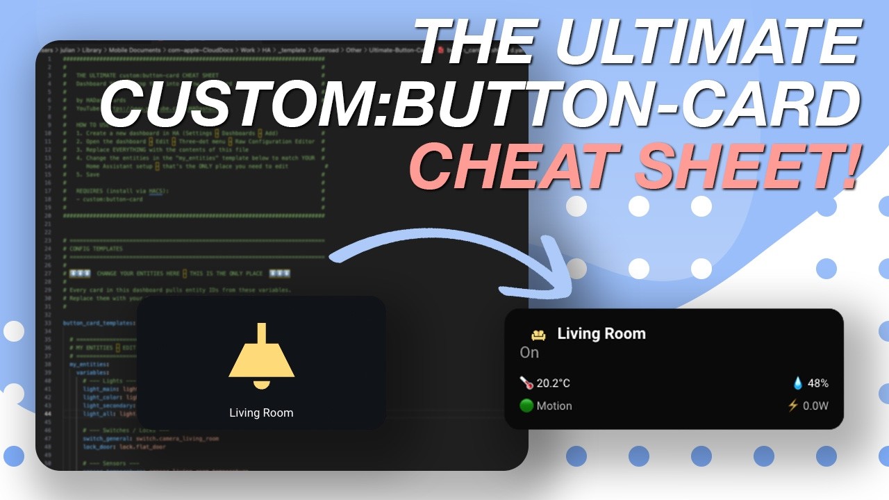 Button Line Card The Ultimate Button-Card Tutorial | Includes Free Cheat Sheet - YouTube