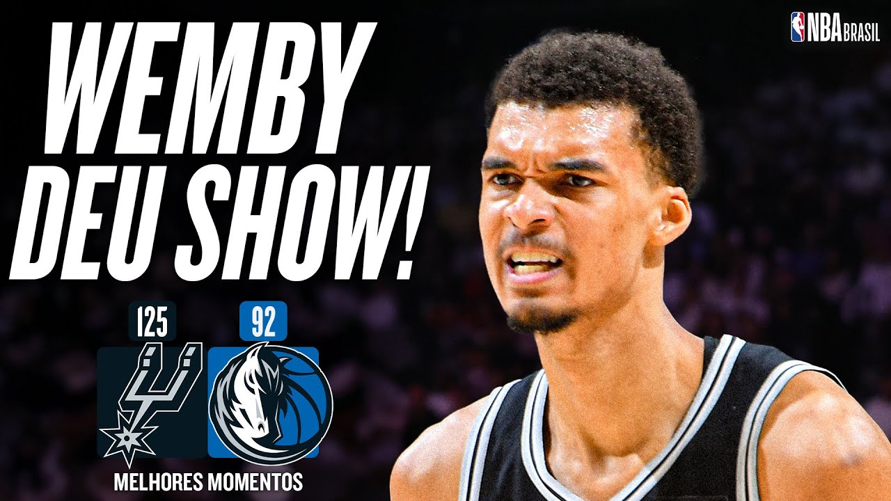 🇫🇷  WEMBANYAMA faz 40 PONTOS e lidera os SPURS contra os MAVS! - Melhores Momentos