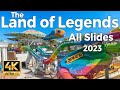 The land of legends theme park 2023 antalya turkey trkiye  all slides