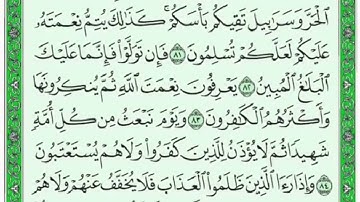 تكرار الوجه العاشر  من سورة النحل  كل آية ٣مرات للشيخ فارس