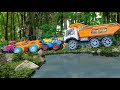 Tata Truck Dumper JCB Ashok Leyland Truck Jeep Climbing Heights | Cartoon Csm Toys