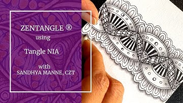 Zentangle® Mini Project with Tangle NIA, beginners tutorial