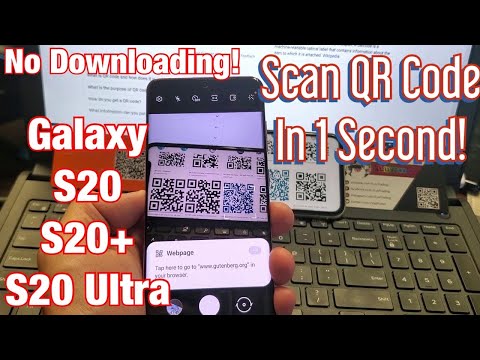 Galaxy S20 / S20+ : How to Scan QR Code w/ Built in Scanner in 1 Second (No Downloading)