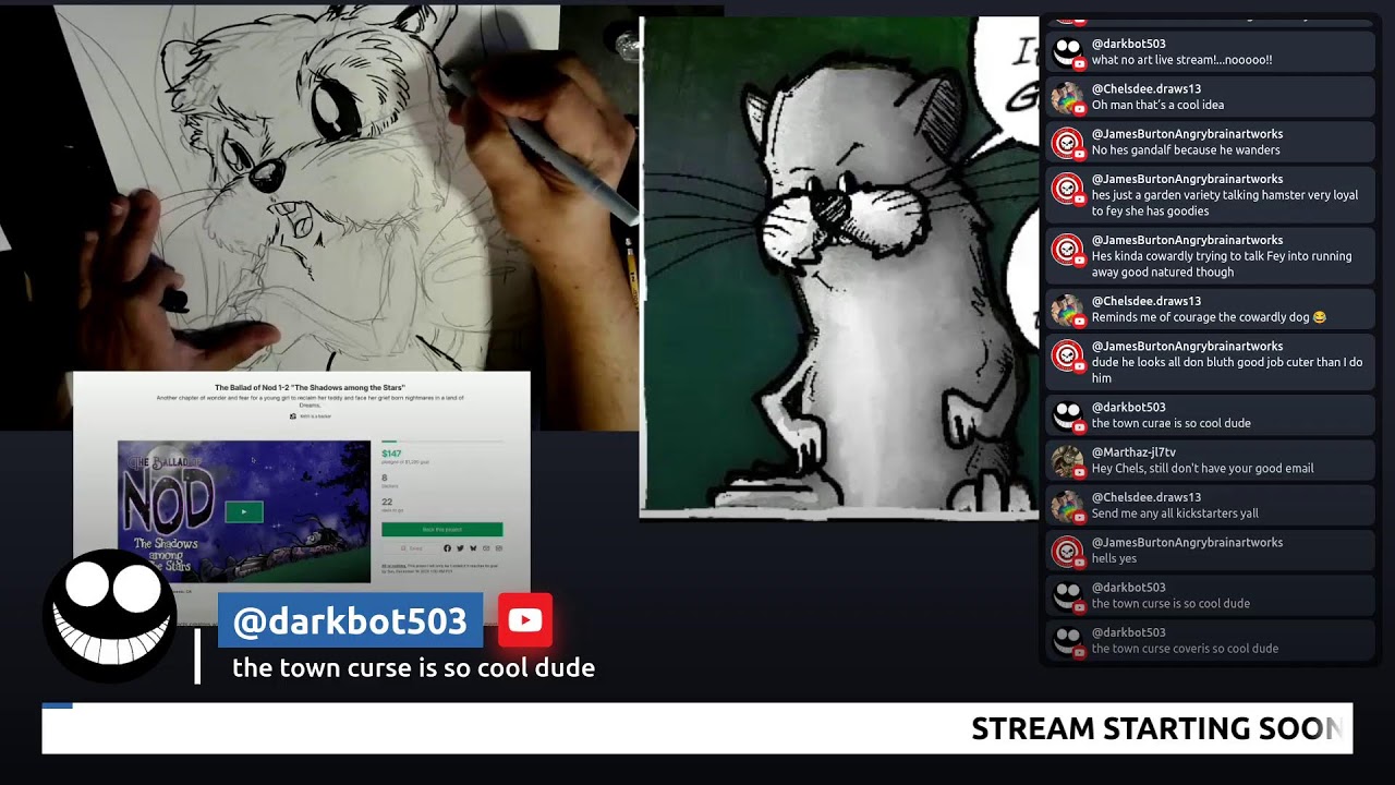 Friday Live Drawing Stream! Drawing James Burton's GANDALF