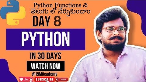 🌟Day 8: Master Functions in Python | Built-In & User-Defined Functions Explained | 30-Day Python🚀