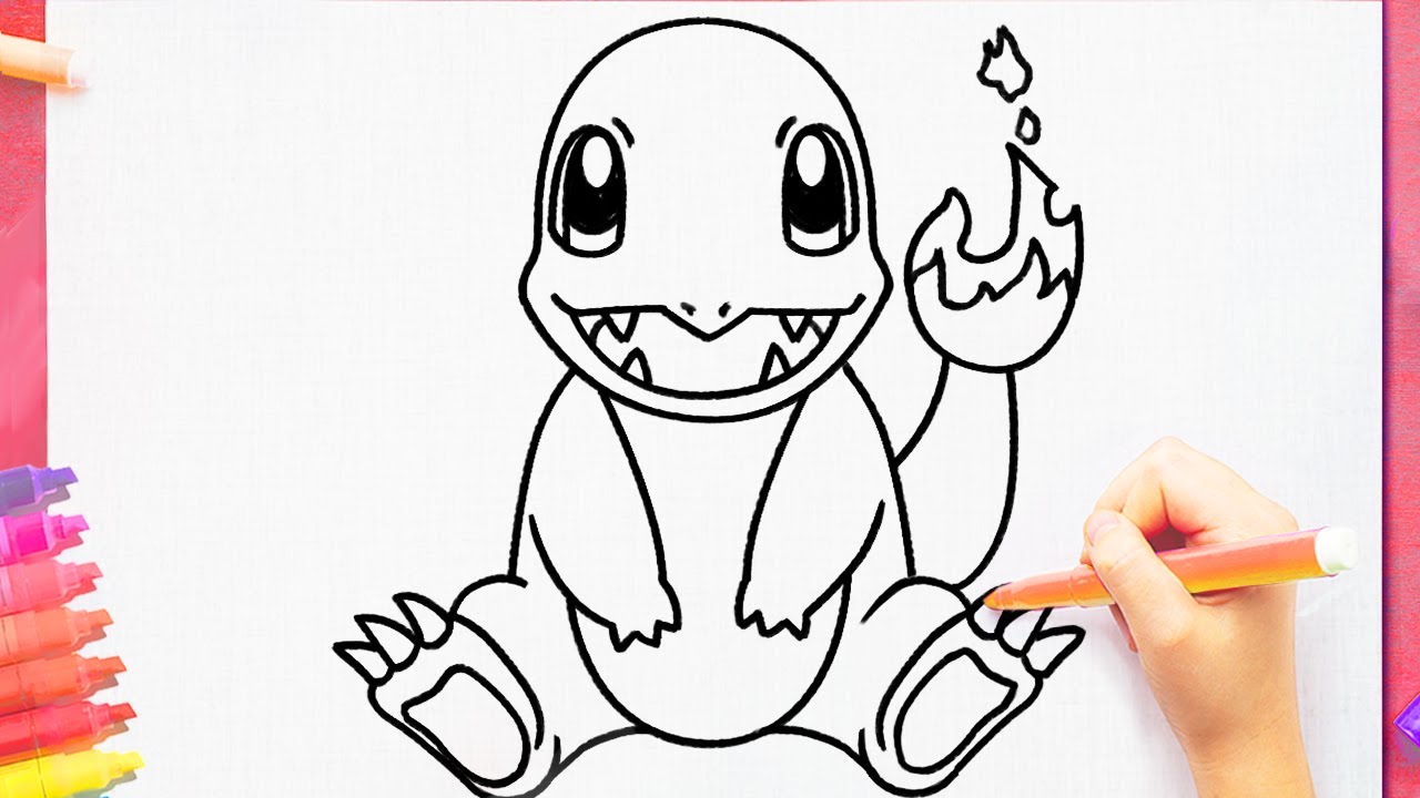 Como desenhar em 30s  Pokémon #charmander #pokemon #howtodraw