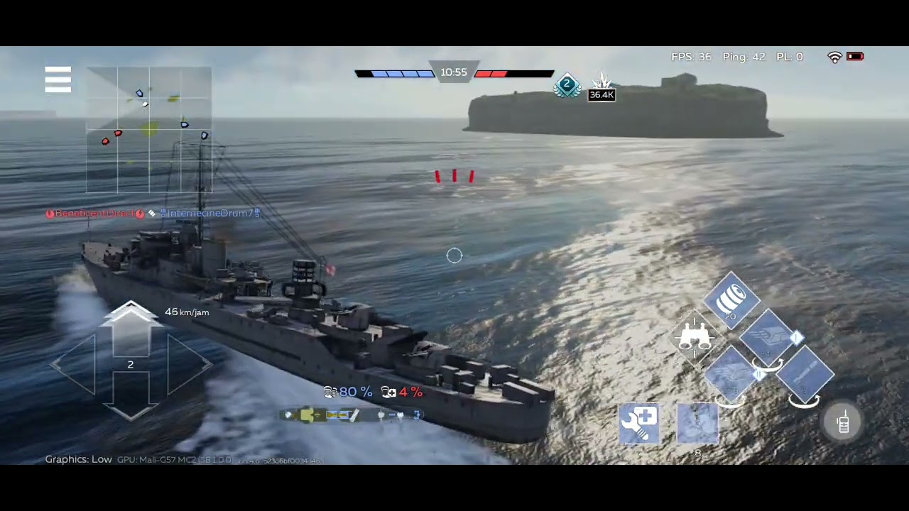 Got you!!! | War Thunder Mobile Naval Campaign (HMS Brissenden) part 4 Gameplay