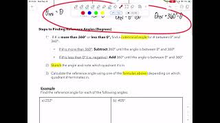1.4.2 Finding Reference Angles (Degrees) [M127]