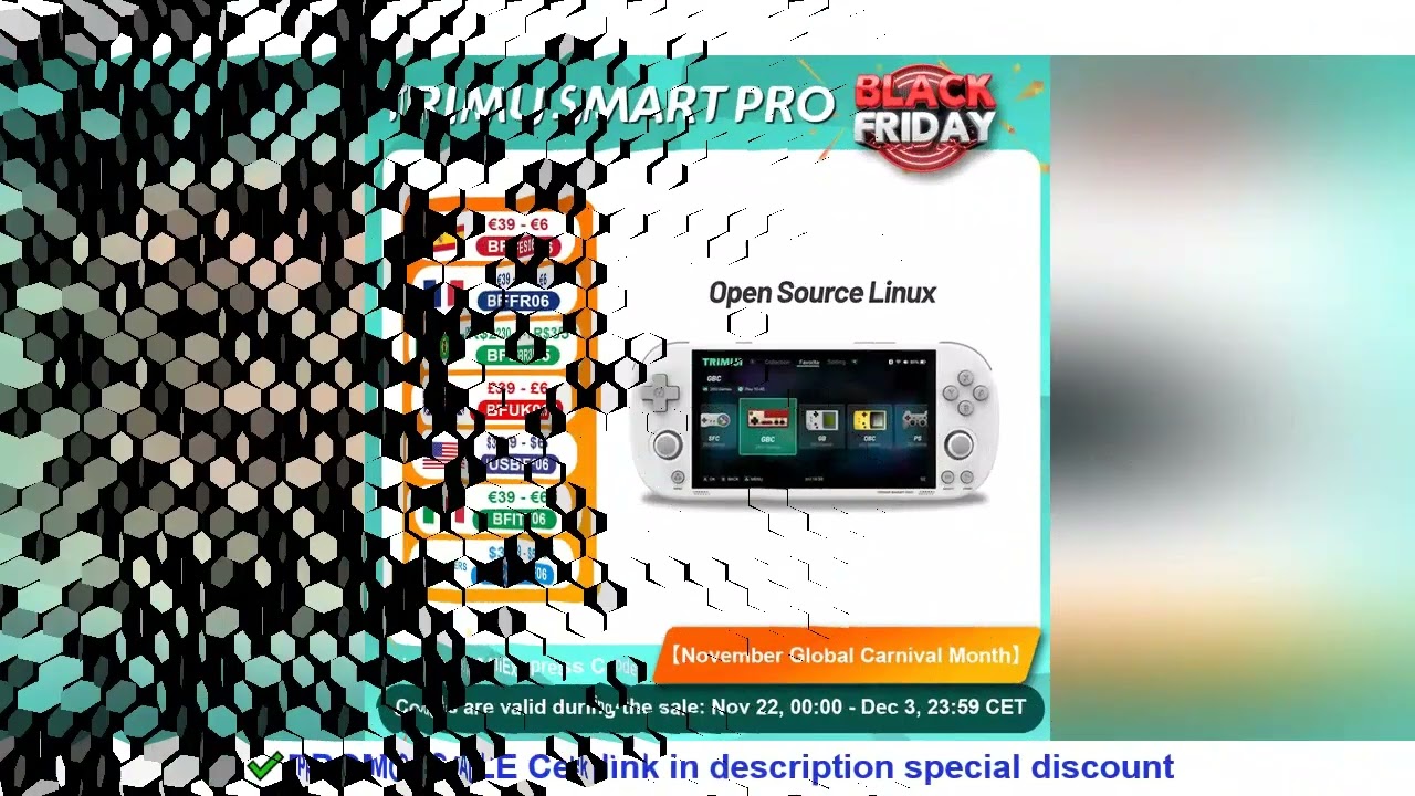 Retro Video Game Console Trimui Smart Pro Handheld Game 4.96''IPS Screen Linux System Joystick RGB L