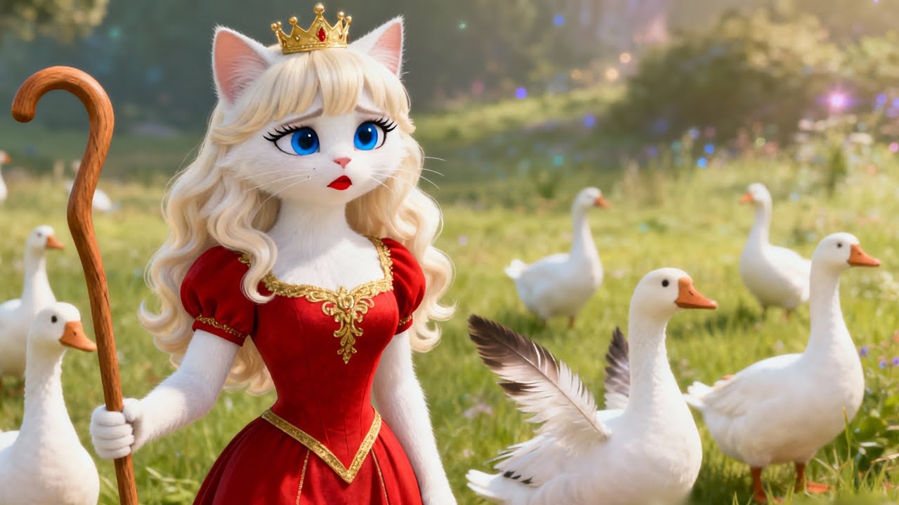 قصة الأميرة القطة راعية الإوز ! قصة قصيرة 