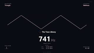 741 Hz Solfeggio as a Triangle Wave — Soft Sound-Design Tone