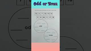 Odd or Even Number #oddeven #numbers #maths #shorts