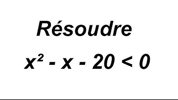 Inéquations du second degré : exercices corrigés