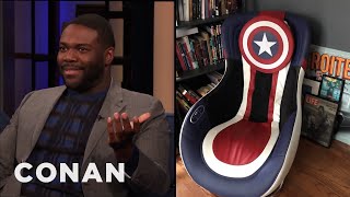 Sam Richardson Has A Captain America Massage Chair | CONAN on TBS