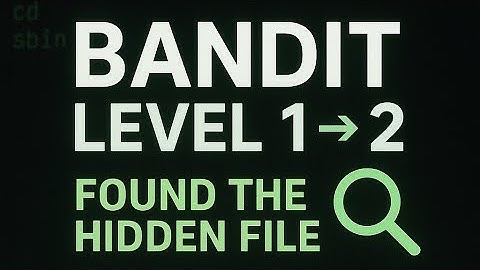 OverTheWire Bandit Level 1 ➜ 2 | Hidden File Hunt (CTF Walkthrough)