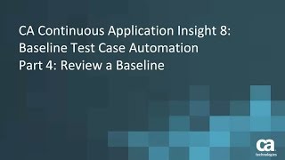 Review a Baseline: Baseline Test Case Automation - Part 4