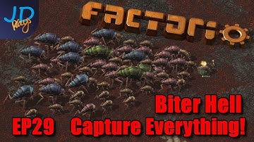 Capture everything EP29 | Factorio Biter Hell | Gameplay, Lets Play