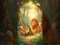 The Lion and Fox Friendship Story | Amazing Jungle Cartoon for ai cartoons #animalize #animals cortt