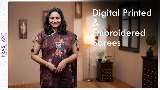 Embroidery & Digital Printed Sarees by Prashanti | 21 Aug 21