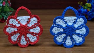 Wonderful... 🌸🌷 Small Bag Design || bolsa de ganchillo – Perfect for Everyday Use #diy 