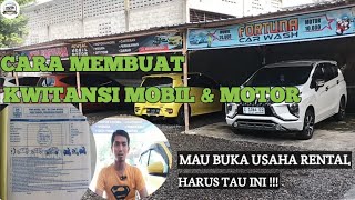 Cara Membuat Kwitansi Sewa Mobil Dan Motor Beserta Surat Perjanjianya