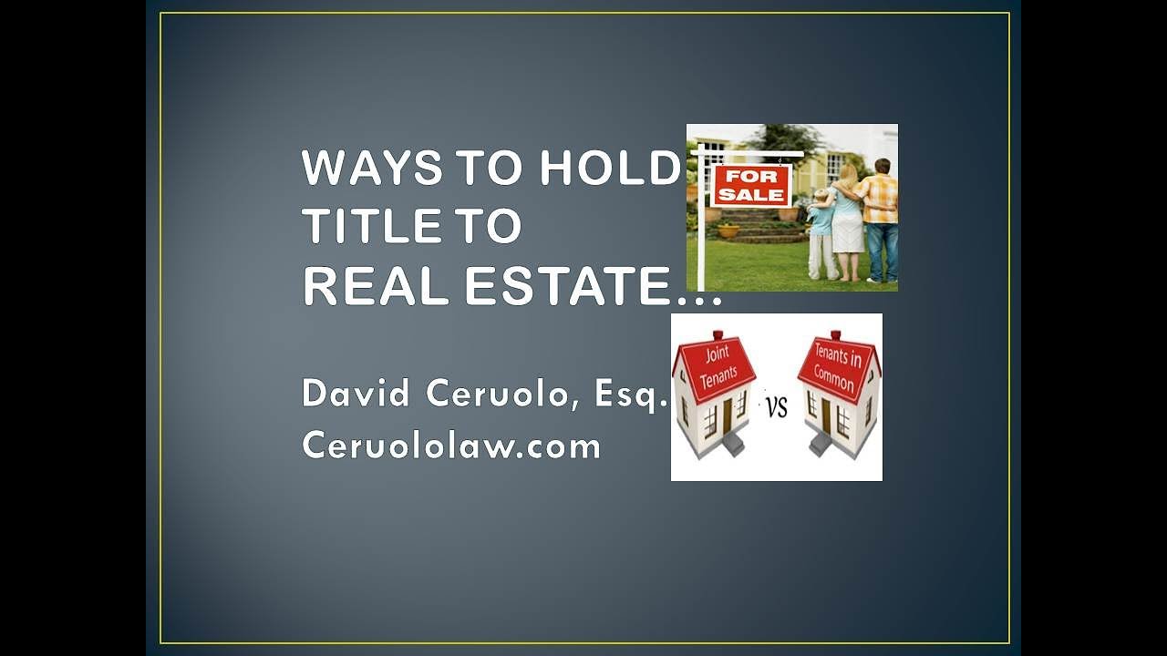 Deed in Real Estate Title to Real Property EXPLAINED!! YouTube