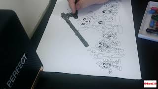 Color The Picture Of The Lego Skeleton Squad Marching To The Battlefield 4 - House on the Hill