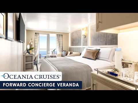 Oceania Vista Forward Concierge Level Veranda walkthrough tour