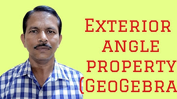 EXTERIOR ANGLE PROPERTY OF A TRIANGLE (GeoGebra)