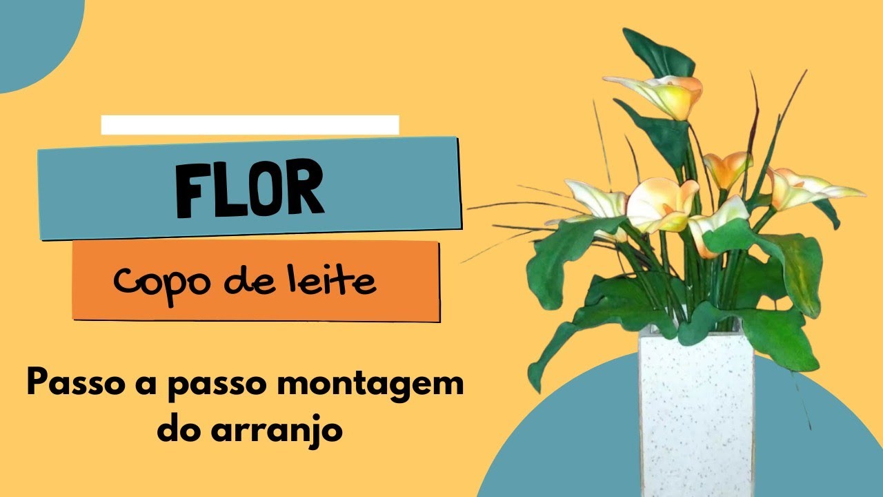 Aula - como montar um arranjo com copos de leite em EVA