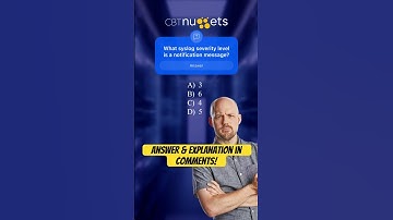 What syslog severity level is a notification message? #cisco #examprep