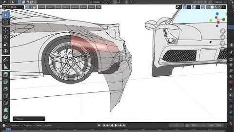 Modelling Ferrari 488 GTB 3D Car Modeling Timelapse || More details Part 4
