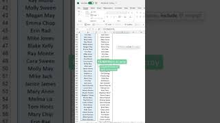 How to return values that appear in both lists. 👀#excel #shorts