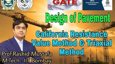 Lec-3 | California Resistance Value Method & Triaxial Method | Design of  Pavement | RM Classroom