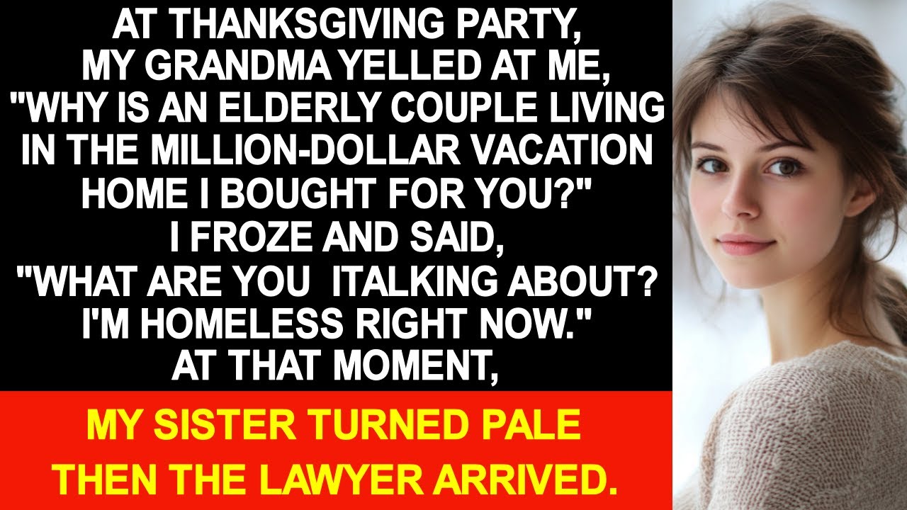 At Thanksgiving, my grandmother yelled at me, but I froze and said, 