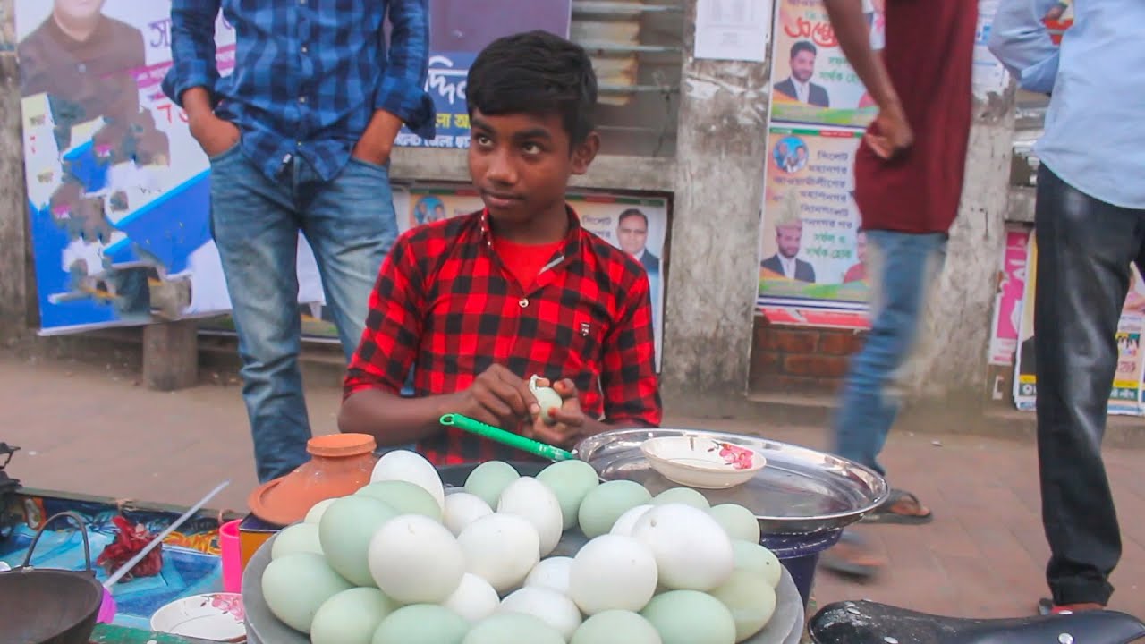 Amazing 12 Yeas Small Boy Selling Pure Healthy Duck Boiled Egg & Pitha Manage Everything for Family