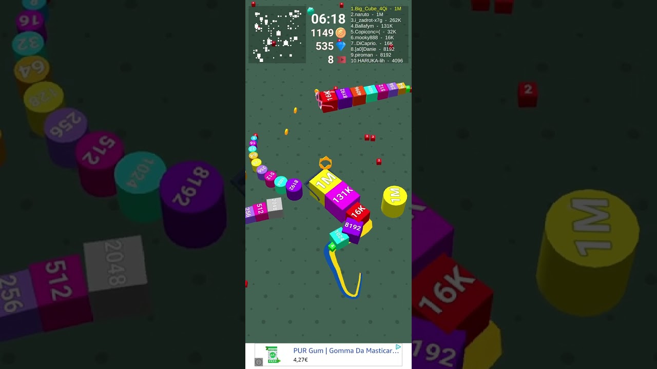CUBE ARENA 2048 2M VS 4M FIERCE WAR