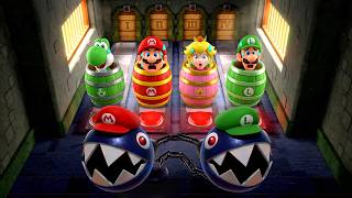 Mario Party Switch - Who Can Survive the Most Dangerous Minigames? Yoshi Vs Mario Vs Peach Vs Luigi