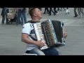 Ivan Hajek playing accordion at Marienplatz Munich (May 2012)