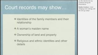 The Anatomy of a Court Case for Genealogists - James Tanner