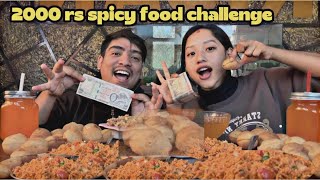 2000 rs Spicy food challenge 😂