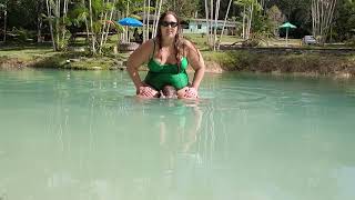 Shoulder Ride And Cradle Carry In A Pool In Amazonia Forest