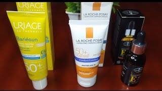 واقي الشمس la roche Posay وuriage تفتيح وتصفية الوجه وعلاج البقع الداكنة والتجاعيد احسن واقيات الشمس