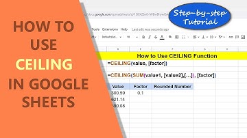 Google Sheets | CEILING Function | Round Up Number | Example | Spreadsheet Tutorial