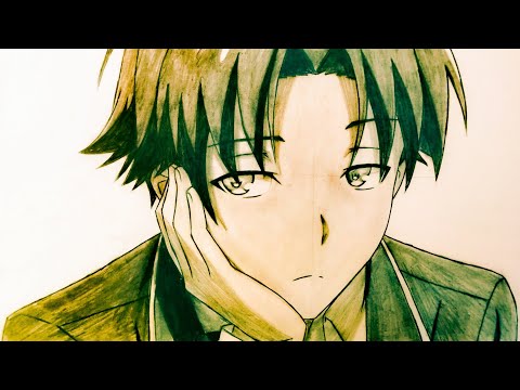 How To Draw Ayanokouji Kiyotaka From Classroom Of The Elite Step By Step  [Tutorial] For Beginners 